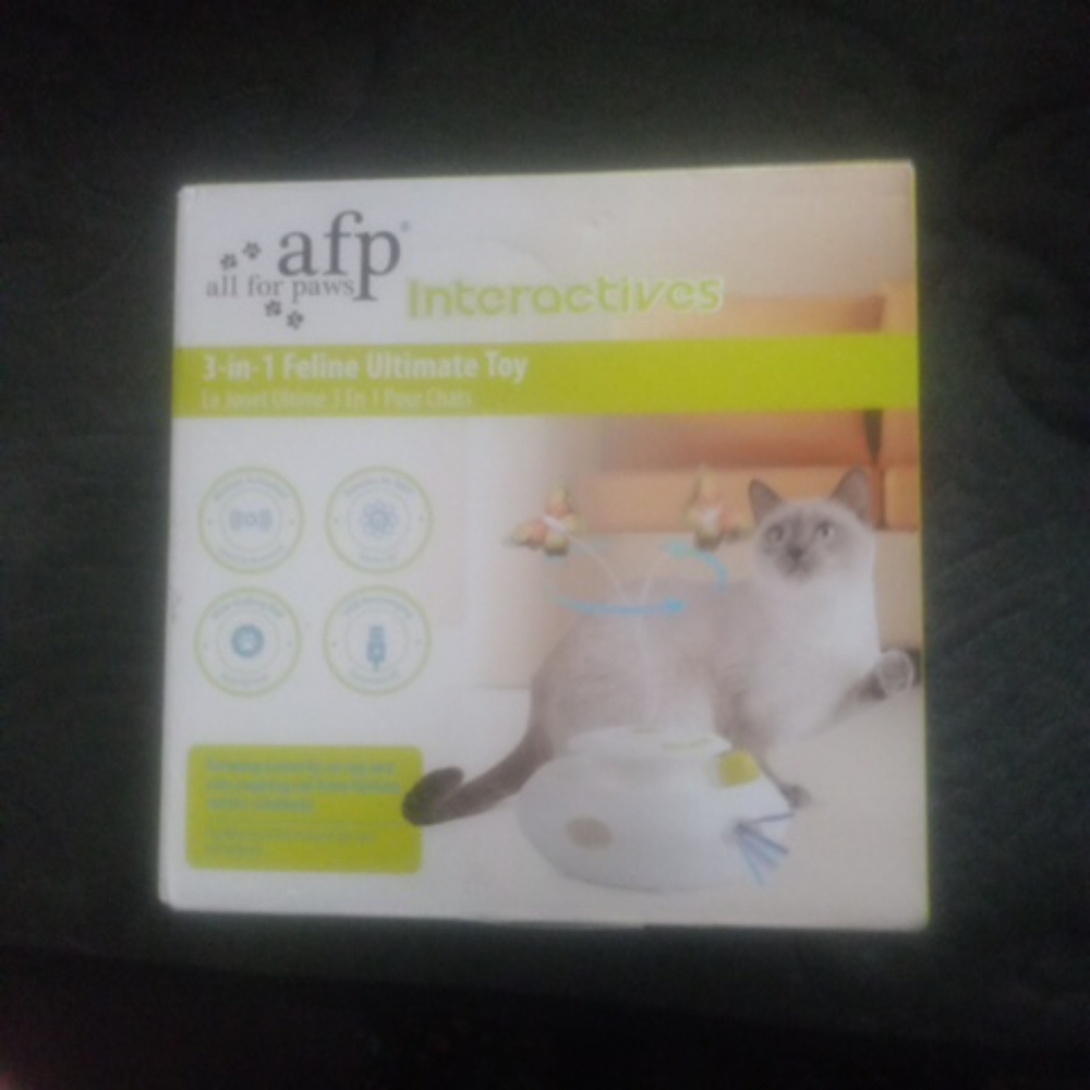ALL FOR PAWS 3 in 1 Interactive Cat Butterfly Flutter Toy with Rolling Balls